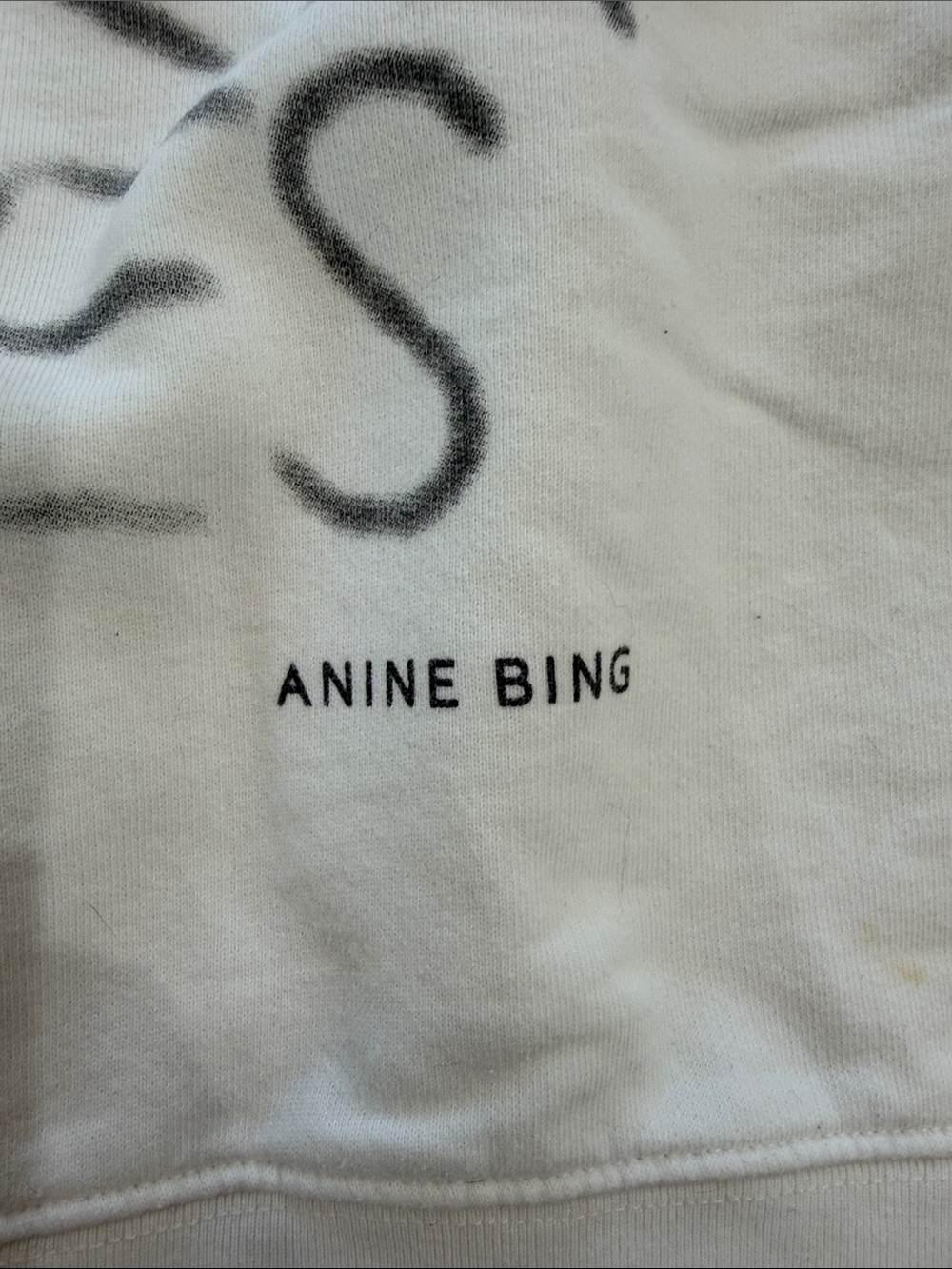 Anine Bing White Crewneck 'Rock 'N' Roll Never Dies' Sweatshirt - Picture 2 of 6